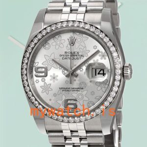 Rolex Datejust 116244SFAJ 36mm Mens Silver Floral Dial: A Timeless Masterpiece