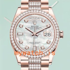 Rolex Day-Date m128345rbr-0030 36mm Mens Automatic: Genuine vs. Replica