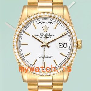 Rolex Day-Date Men’s 36mm M128348RBR-0047 Gold-Tone Automatic: Genuine vs. Replica Analysis