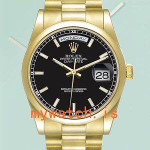 Rolex Day-Date 118208 36mm Mens Automatic President Bracelet/Oyster Bracelet: Genuine vs. Replica