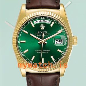 Rolex Day-Date Mens m118138-0030 36mm Leather Strap Gold-tone: A Comprehensive Analysis