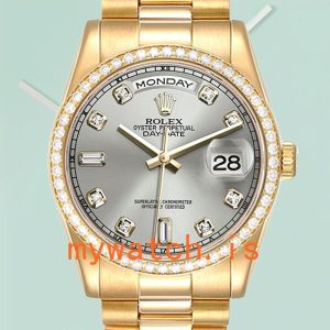 Rolex Day-Date 36mm Mens m118348-0077 Automatic Grey Dial: Genuine vs. Replica